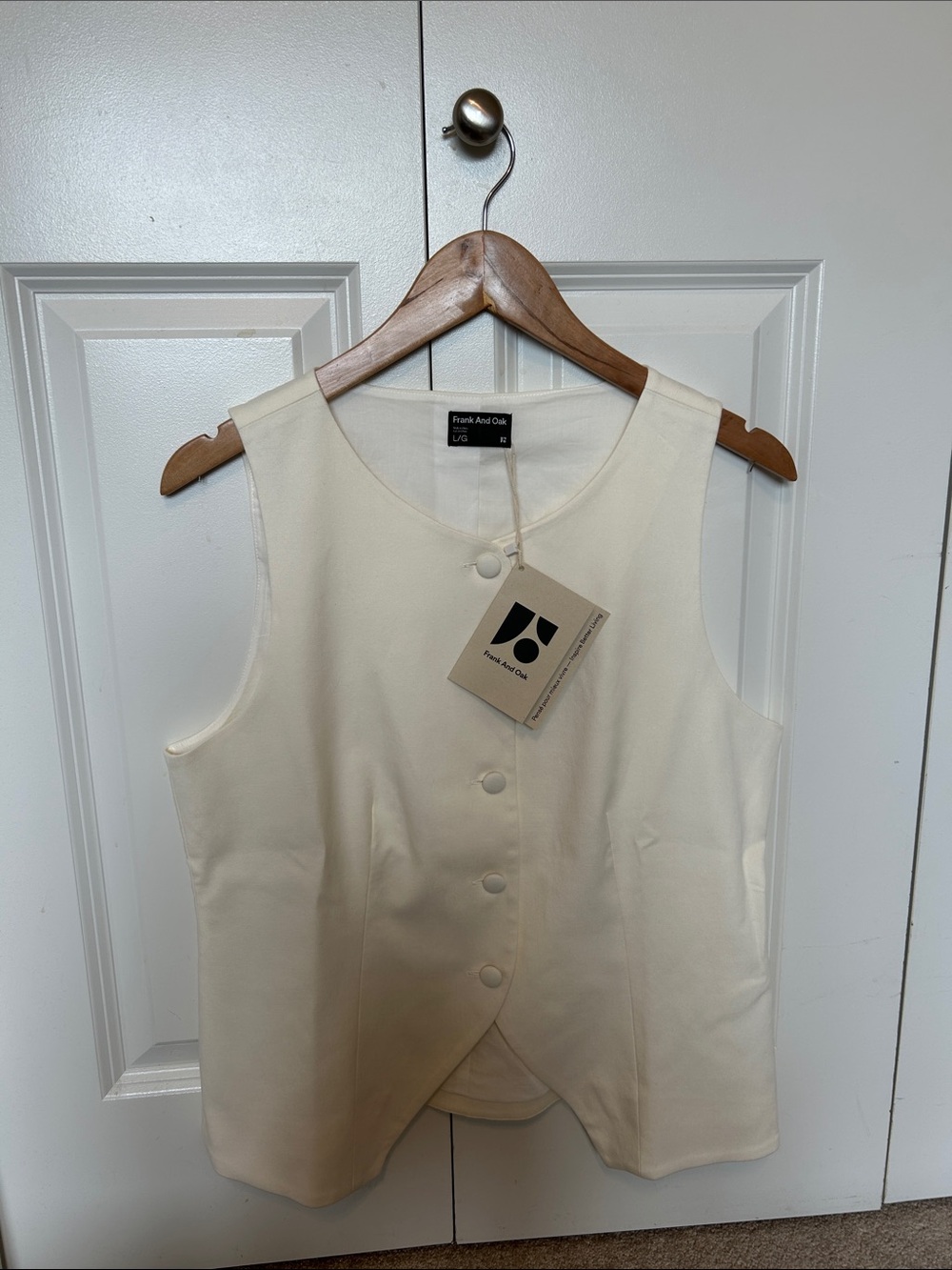 Frank and Oak white women’s vest/waistcoat
